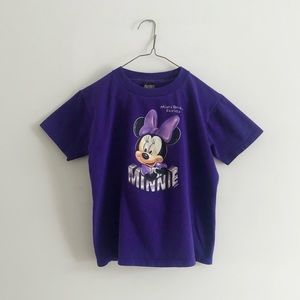 Vintage 90s Disney Minnie Mouse Miami Florida Purple T-Shirt